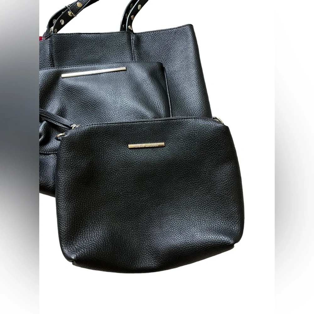 Steve Madden Purse Set Lof Ot 2 Shoulder‎ Tote Black Red Liner Work Bag Women ✅